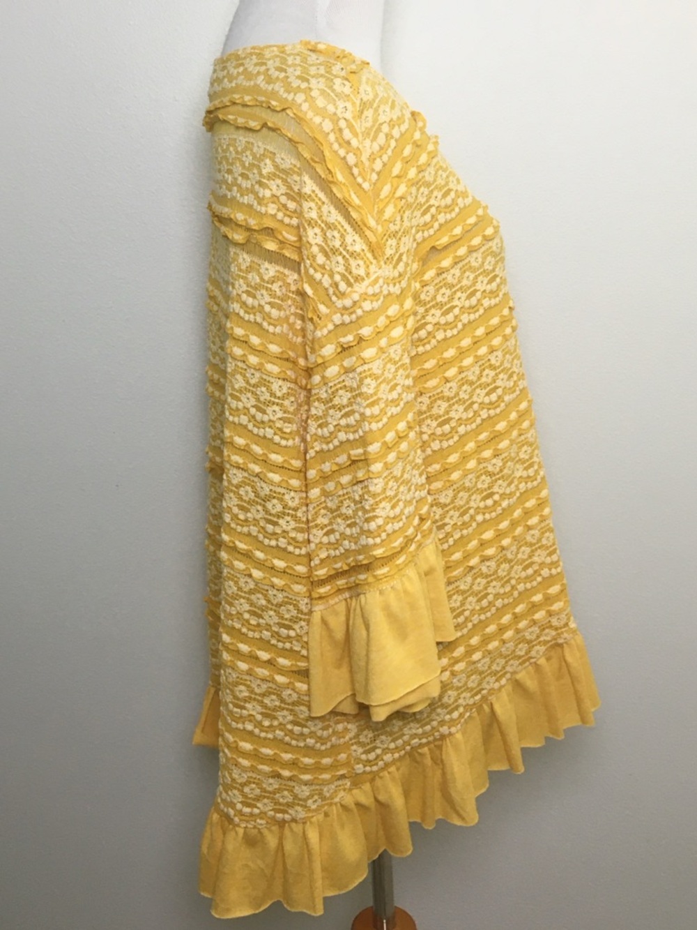 Umgee | Mustard Yellow Lace with Ruffle Trim - Picture 5 of 10